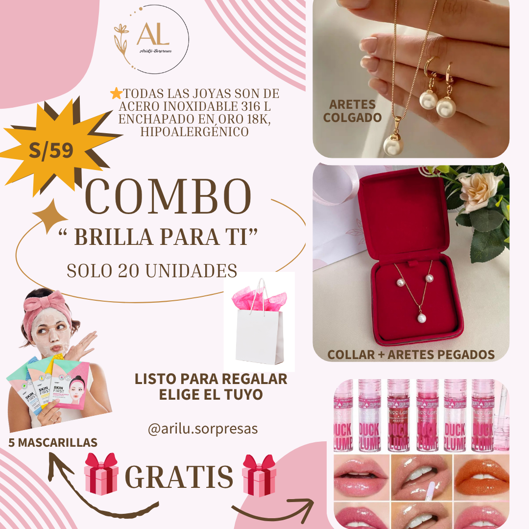 Combo “Brilla Para Ti” – Perlas con Estilo y Regalo Especial 💝